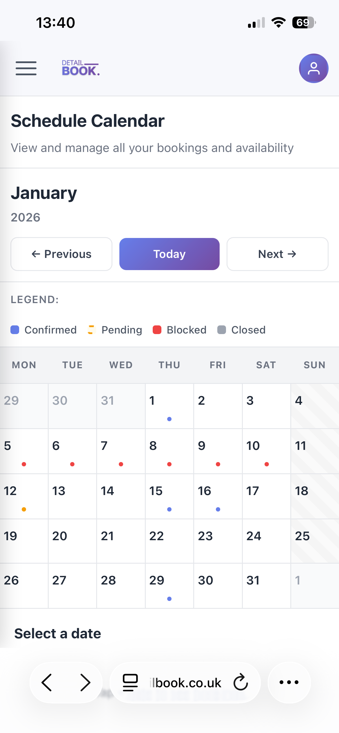 Calendar mobile